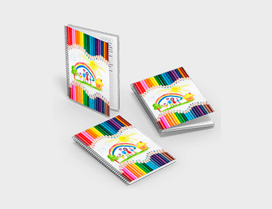 Caderno com Espiral Capa Maleável A5 14,8x21 180 folhas 4x0 Supremo  - 4x0 - 5 unid