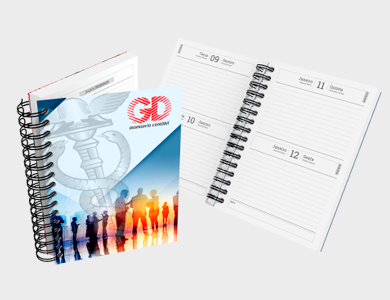 Agenda Dois Dias por Página A5 2026 Capa Maleável 96 Páginas 14,95x21cm (Supremo 300g Verniz Total Frente) - 4x0 - 1 unid